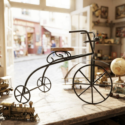Hosley Decorative Metal Bicycle Showpiece, 7.25" High Pack of 1