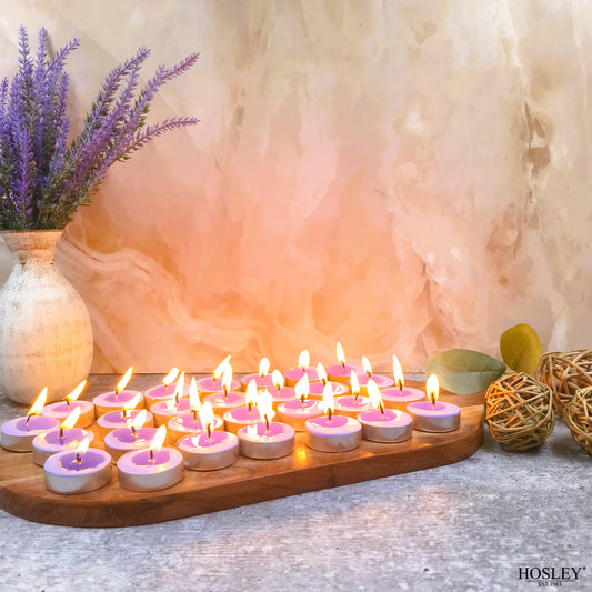 Hosley Lavender Fragranced Tea Light Candles – Set of 30