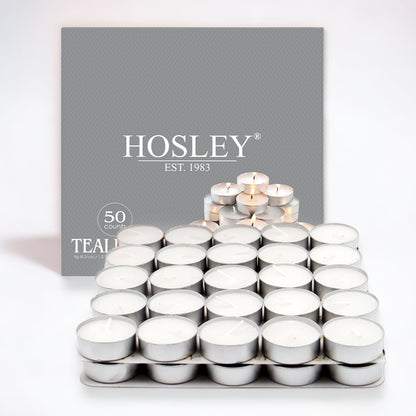 Hosley® Unscented Tealight Candles - 50Pcs