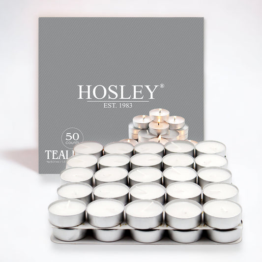 Hosley® Unscented Tealight Candles - 50Pcs