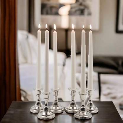 Hosley Vanilla Fragranced White Taper Candles – Pack of 6, 25.4cm