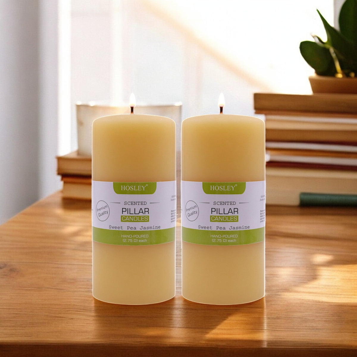 Hosley Set of 6Inchs Pillar Candles