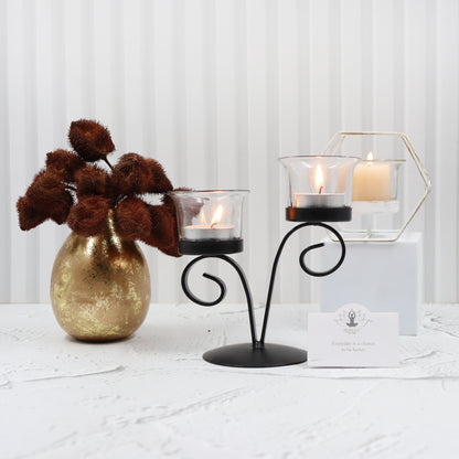Hosley V-Shape 2-Cup Tealight Holder