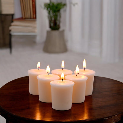 Set of 6 Hosley® 15 Hours Burn Time Each Unscented Votive Candles