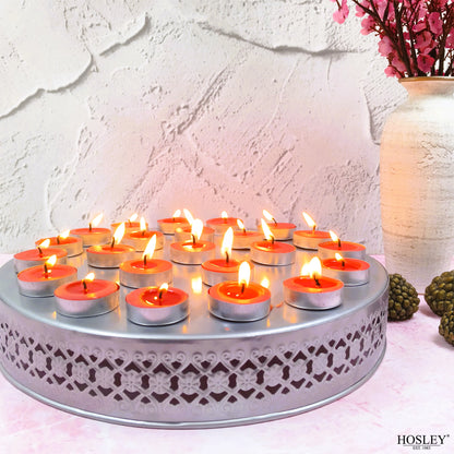 Hosley Rose Fragranced Tea Light Candles – Set of 30