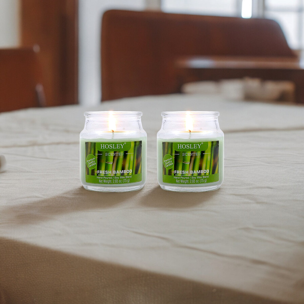 Hosley Set of 2 Fresh Bamboo 2.65 Oz (75g)
