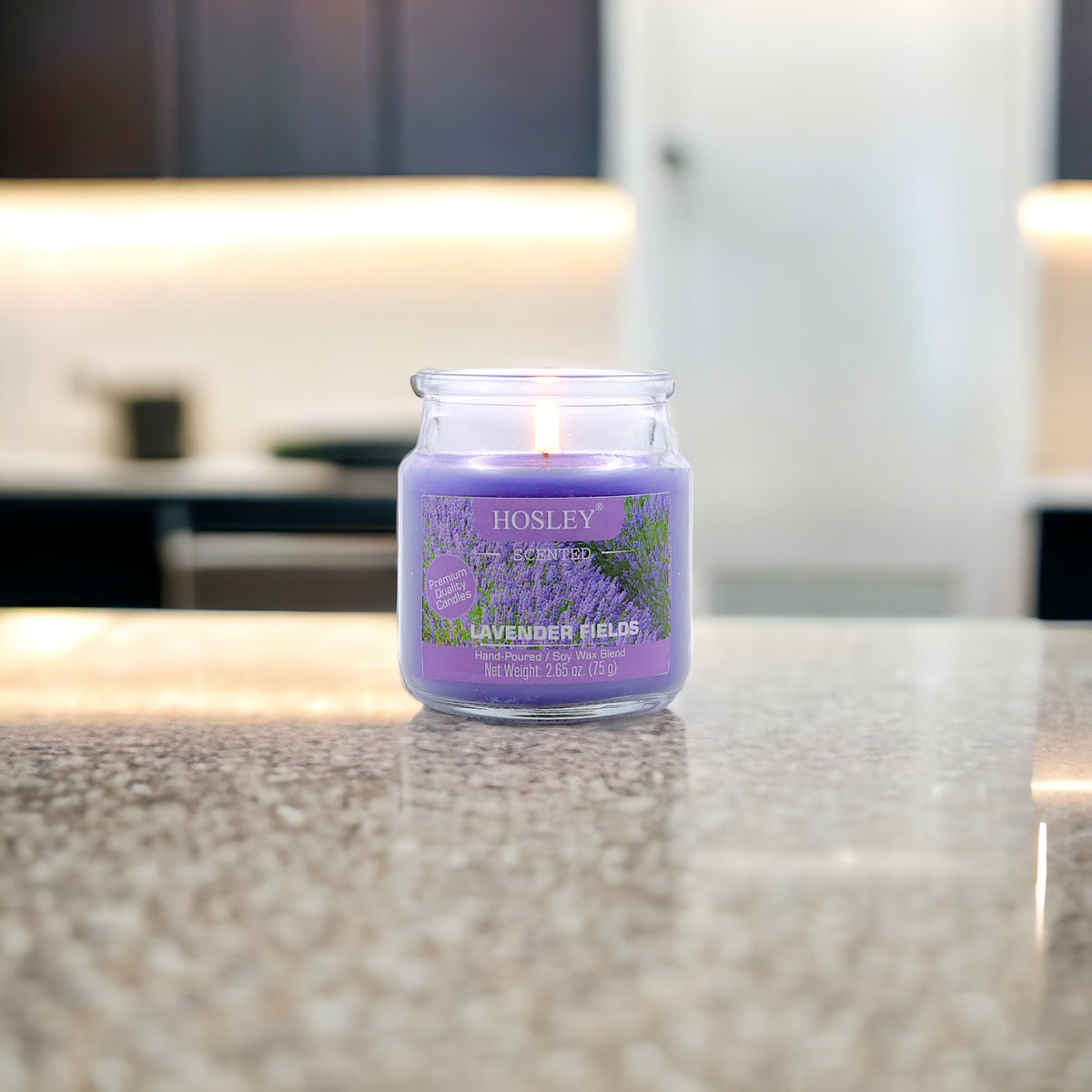 Hosley Lavender Fields Fragranced Jar Candle – 2.65 Oz