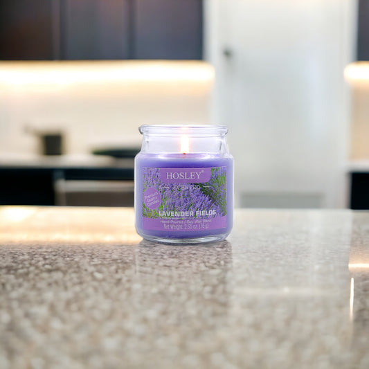 Hosley Lavender Fields Fragranced Jar Candle – 2.65 Oz