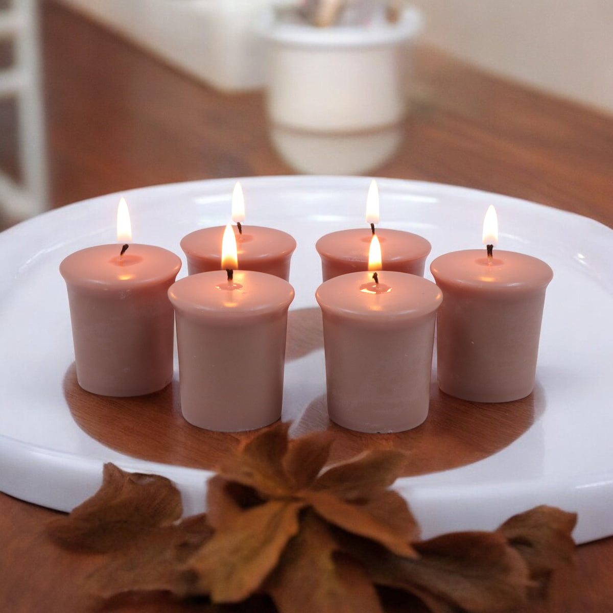 Set of 6 Hosley® 15 Hour Burn Time Each, Hazelnut Creme Highly Fragranced  Votive Candles