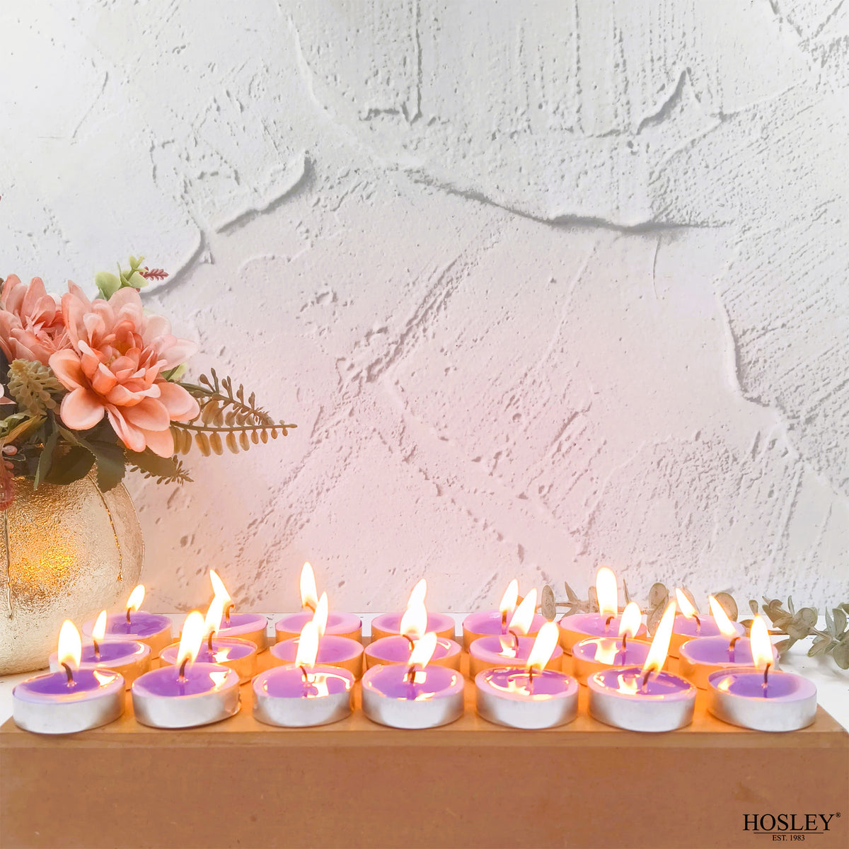 Hosley Lavender Fragranced Tea Light Candles – Set of 30