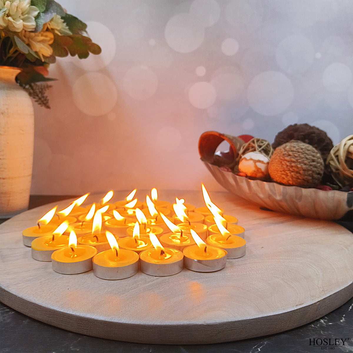 Hosley  Citronella Fragranced Tea Light Candles – Set of 30