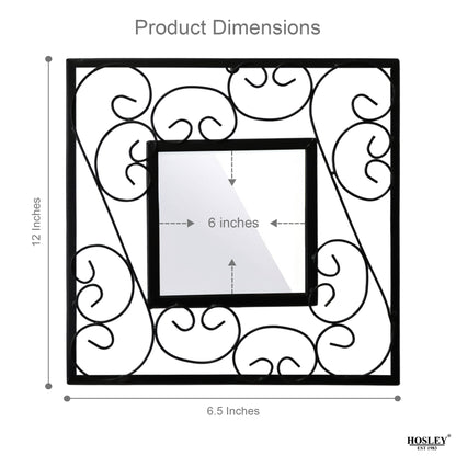 Hosley Set of 2 Square Decorative Wall Mirrors