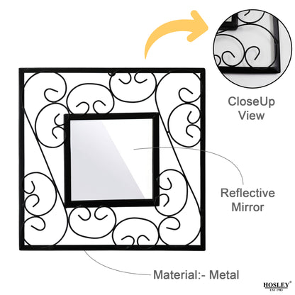 Hosley Set of 3 Decorative Square Wall Mirrors