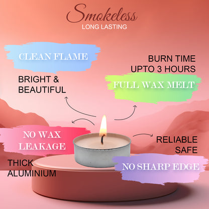 Hosley® Unscented Tealight Candles - 50Pcs