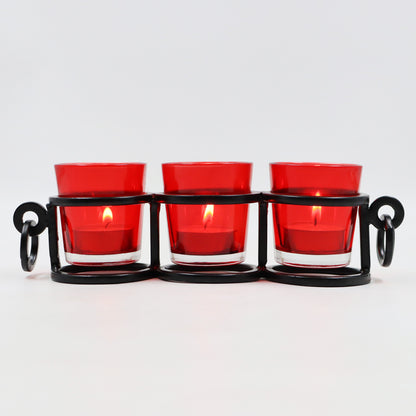 Hosley Clear Glass Tealight Candle Holders