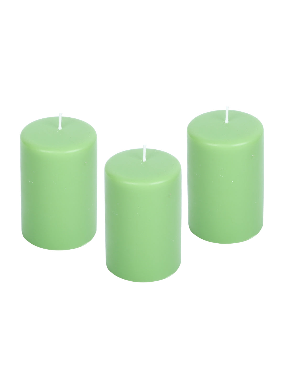 Hosley Set of 3 Fresh Bamboo 4Inchs Pillar Candles