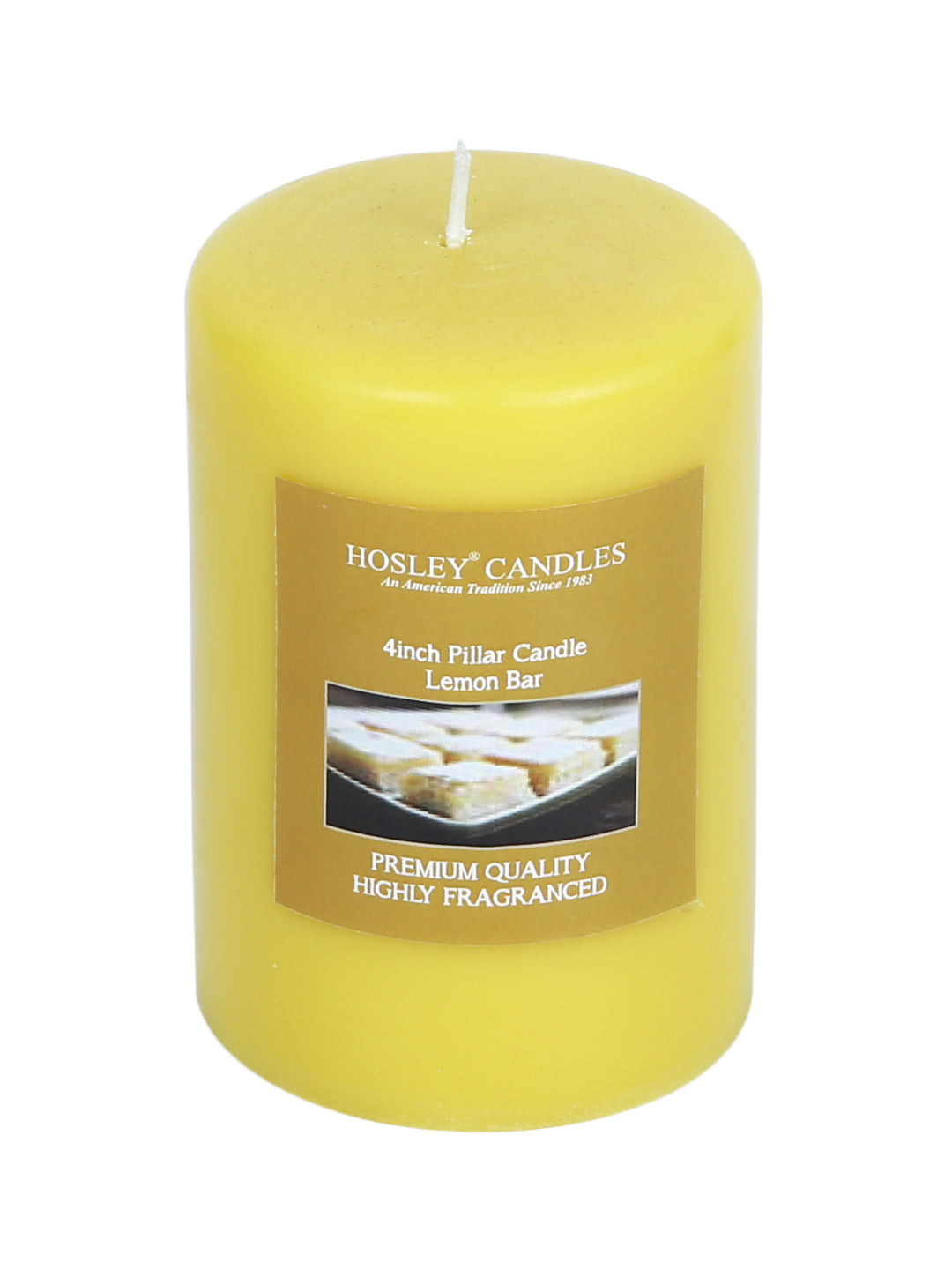 Hosley Set of 2 Lemon Bar 4Inchs Pillar Candles