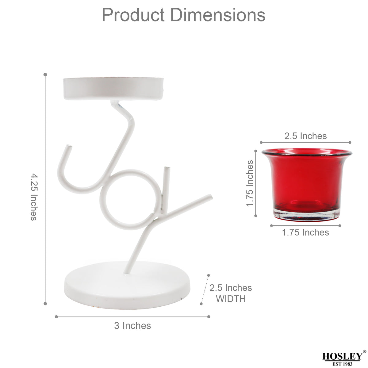 Hosley White Tabletop Tealight Holder