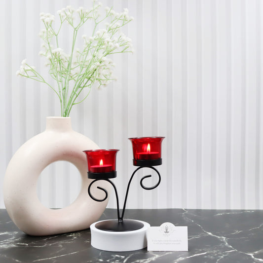 Hosley Black Decorative Tealight Holder