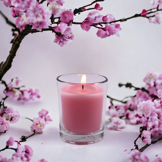 Hosley® Rose Fragrance Glass Votive Candles - 12Pcs