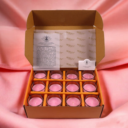 Hosley® Rose Fragrance Glass Votive Candles - 12Pcs