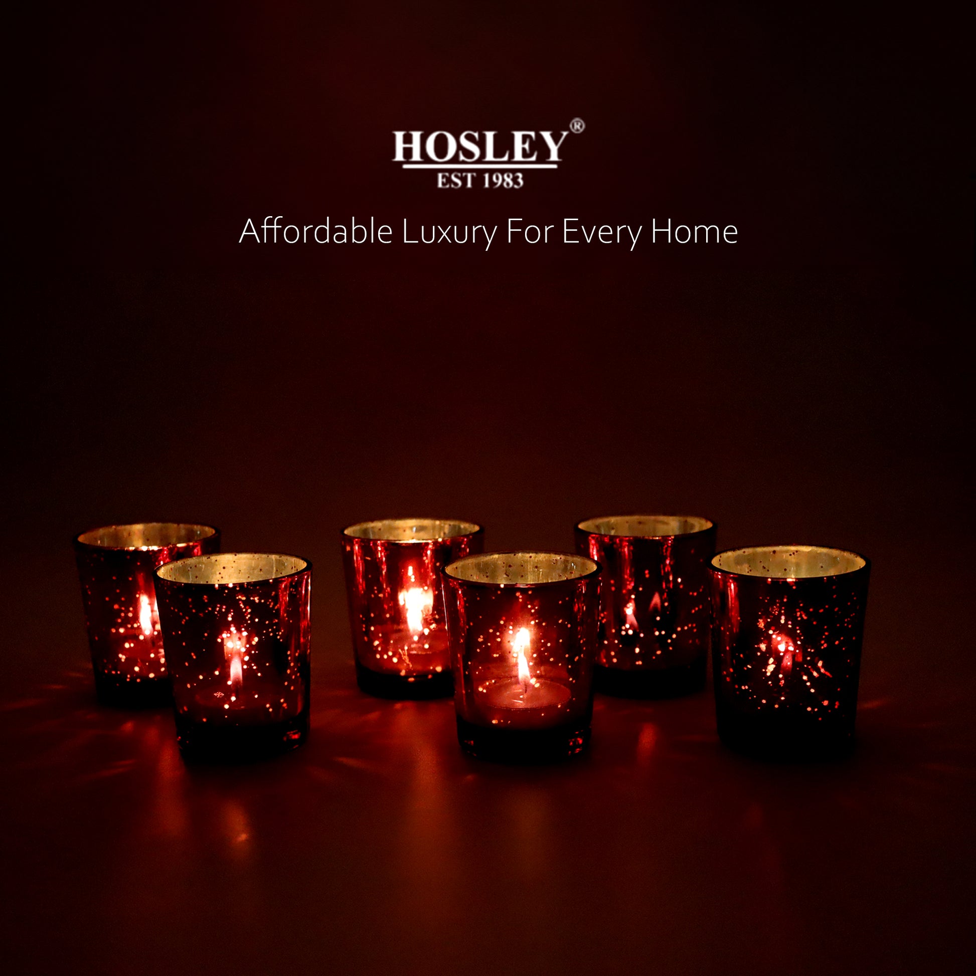 Hosley Red Tealight Candle Holder