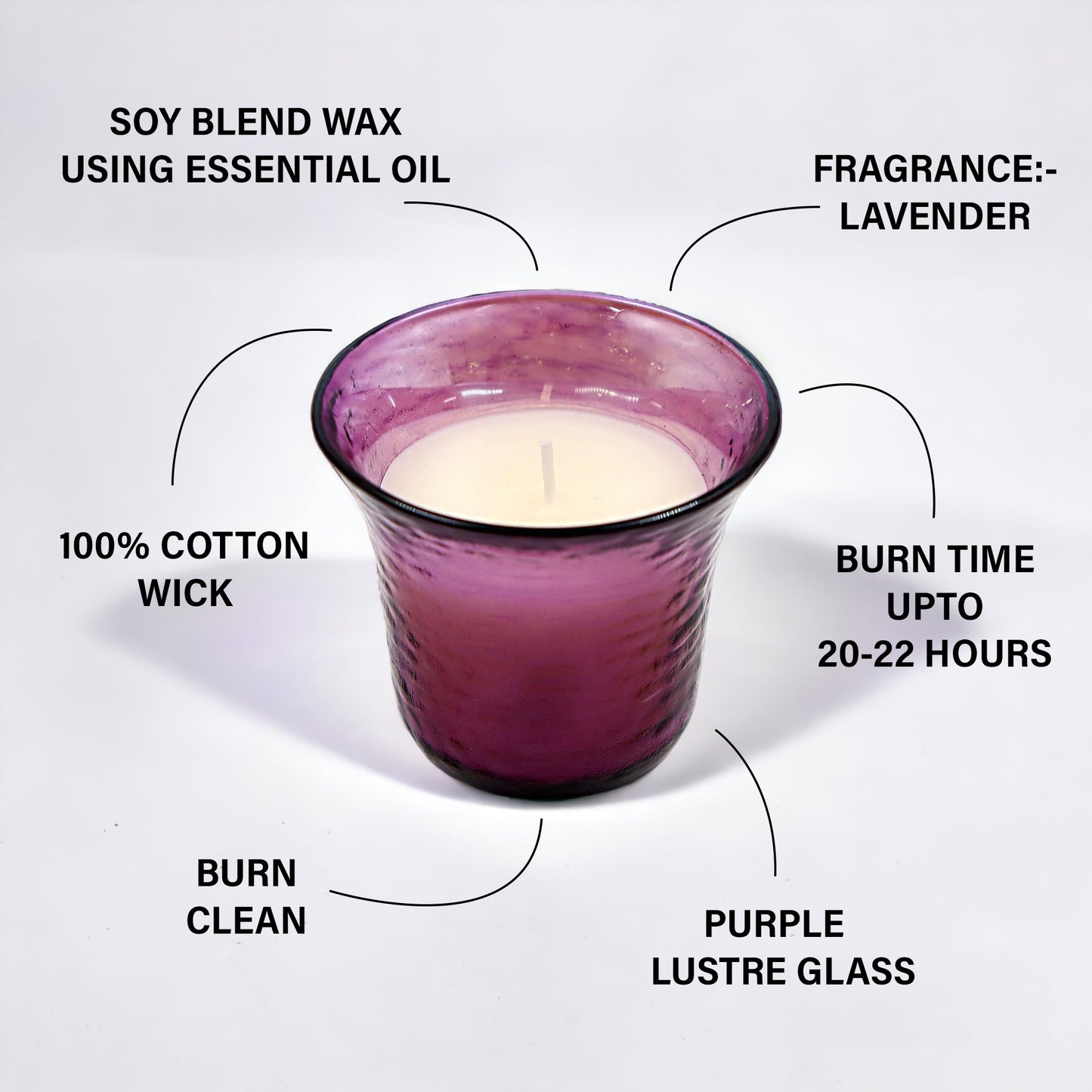 Hosley Lavender Scented Votive Candle – Set of 3