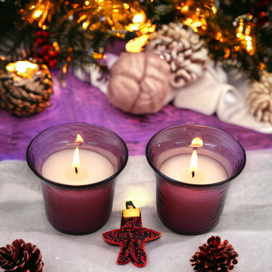 Hosley Lavender Scented Votive Candle – Set of 2