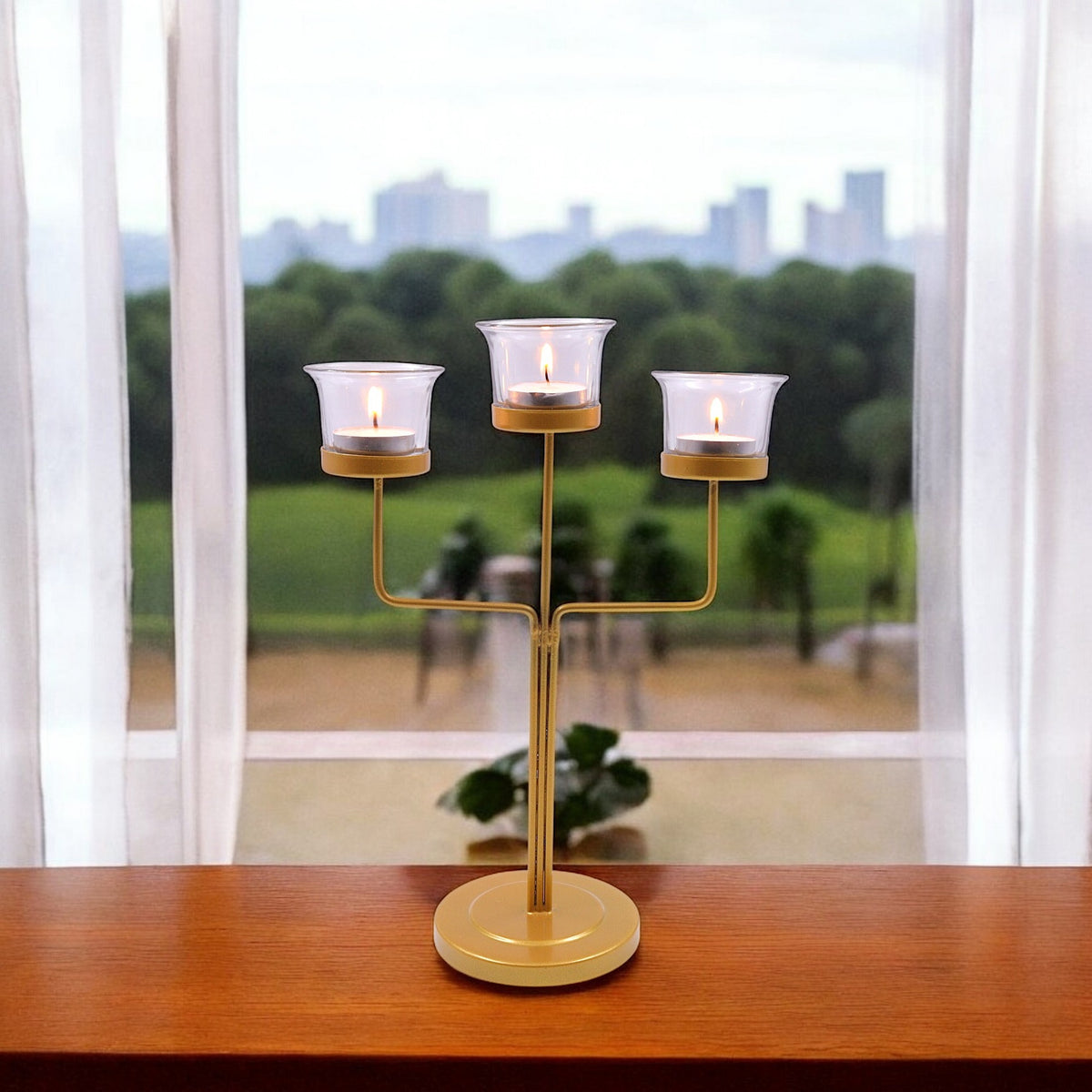 Clear Glass Tealight Candle Holders