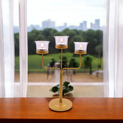 Clear Glass Tealight Candle Holders