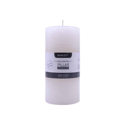Hosley® Unscented 6inch Pillar Candle