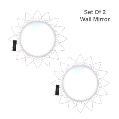 Hosley Decorative Modern Designer Round Wall Mirror (Set of 2)