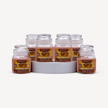 Hosley® Rustic Sandalwood Jar Candles - Set of 6