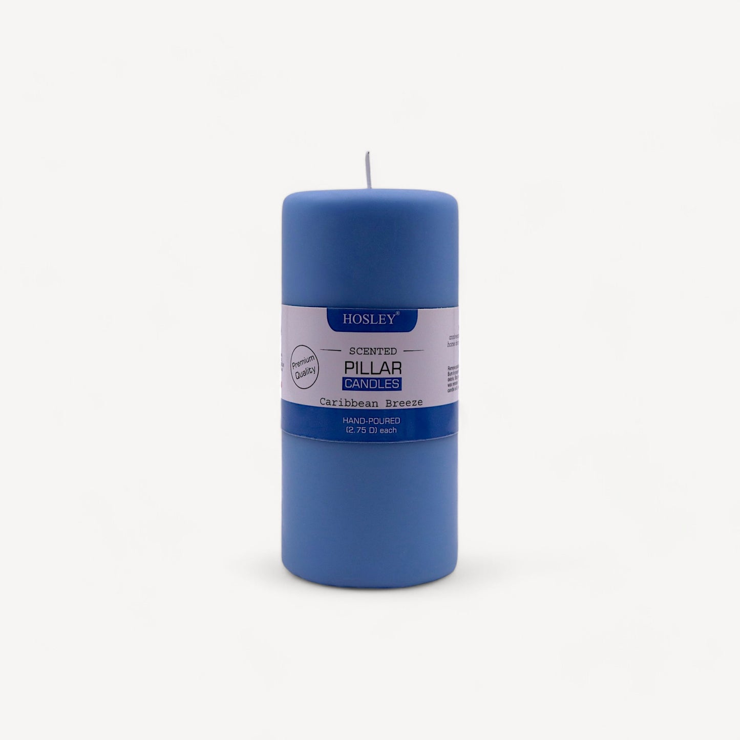 Hosley® Caribbean Breeze Highly Fragranced 6inch Pillar Candle