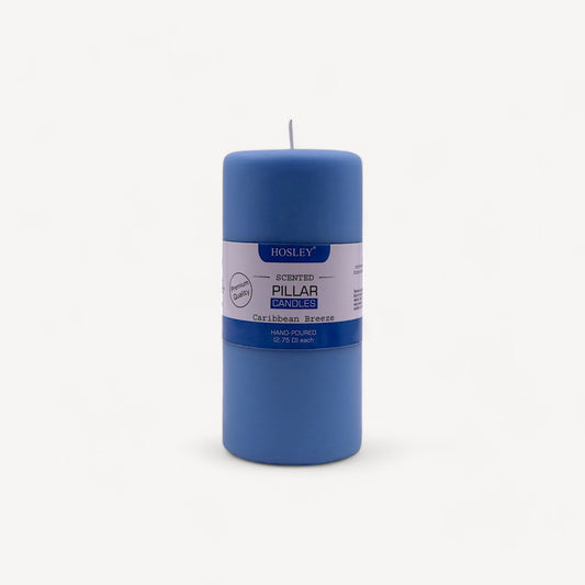 Hosley® Caribbean Breeze Highly Fragranced 6inch Pillar Candle