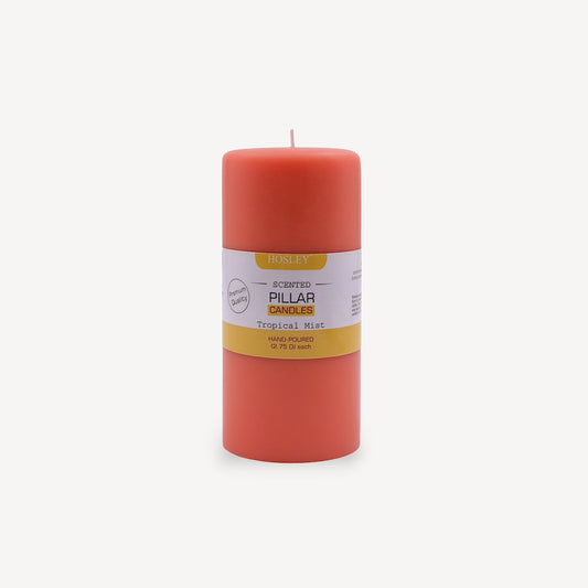 Hosley® Tropical Mist Highly Fragranced 6inch Pillar Candle