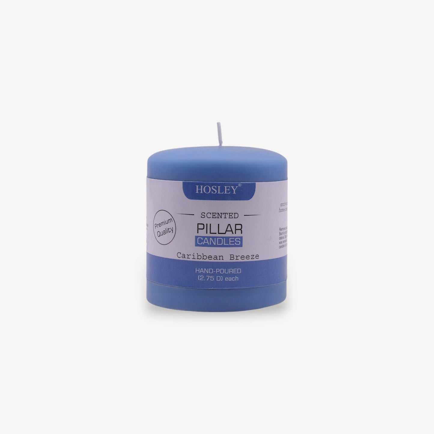 Hosley® Caribbean Breeze Highly Fragranced 3inch Pillar Candle