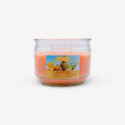 Hosley® Tropical Mist, Highly Fragranced, 2 Wick, 10 Oz wax, Jar Candle