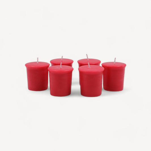 Set of 6 Hosley® 15 Hour Burn Time Each, Apple Cinnamon Highly Fragranced Votive Candles