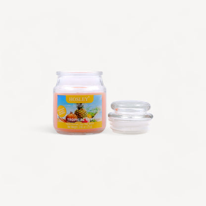 Hosley® Tropical Mist Highly Fragranced, 2.65 Oz wax, Jar Candle