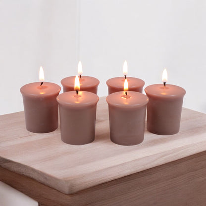 Set of 6 Hosley® 15 Hour Burn Time Each, Hazelnut Creme Highly Fragranced  Votive Candles