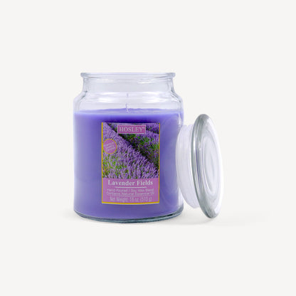 Hosley® Lavender Fields Highly Fragranced, 18 Oz wax, Large Jar Candle