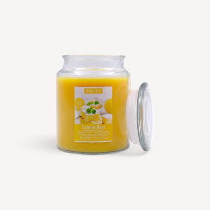 Hosley® Lemon Bar Highly Fragranced, 18 Oz wax, Large Jar Candle