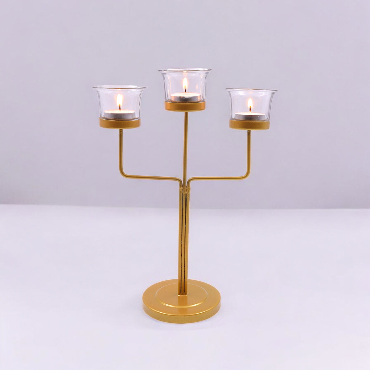 Clear Glass Tealight Candle Holders