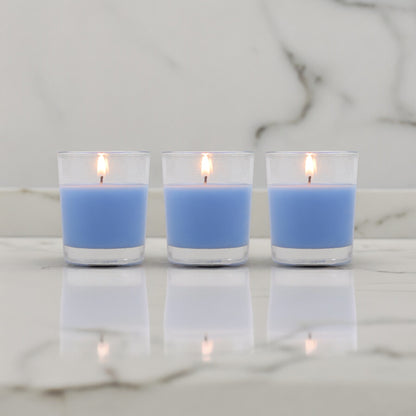 Set of 3 Hosley® Highly Fragranced Caribbean Breeze Filled Glass Candles, 1.6 Oz wax each