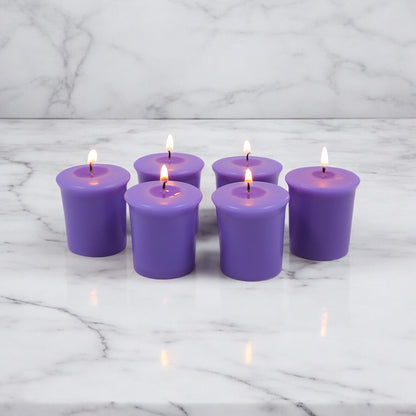 Set of 6 Hosley® 15 Hour Burn Time Each, Lavender Fields Highly Fragranced Votive Candles