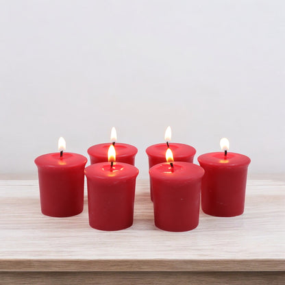 Set of 6 Hosley® 15 Hour Burn Time Each, Apple Cinnamon Highly Fragranced Votive Candles