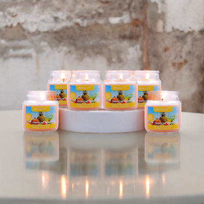 Hosley® Tropical Mist Jar Candles - Set of 6