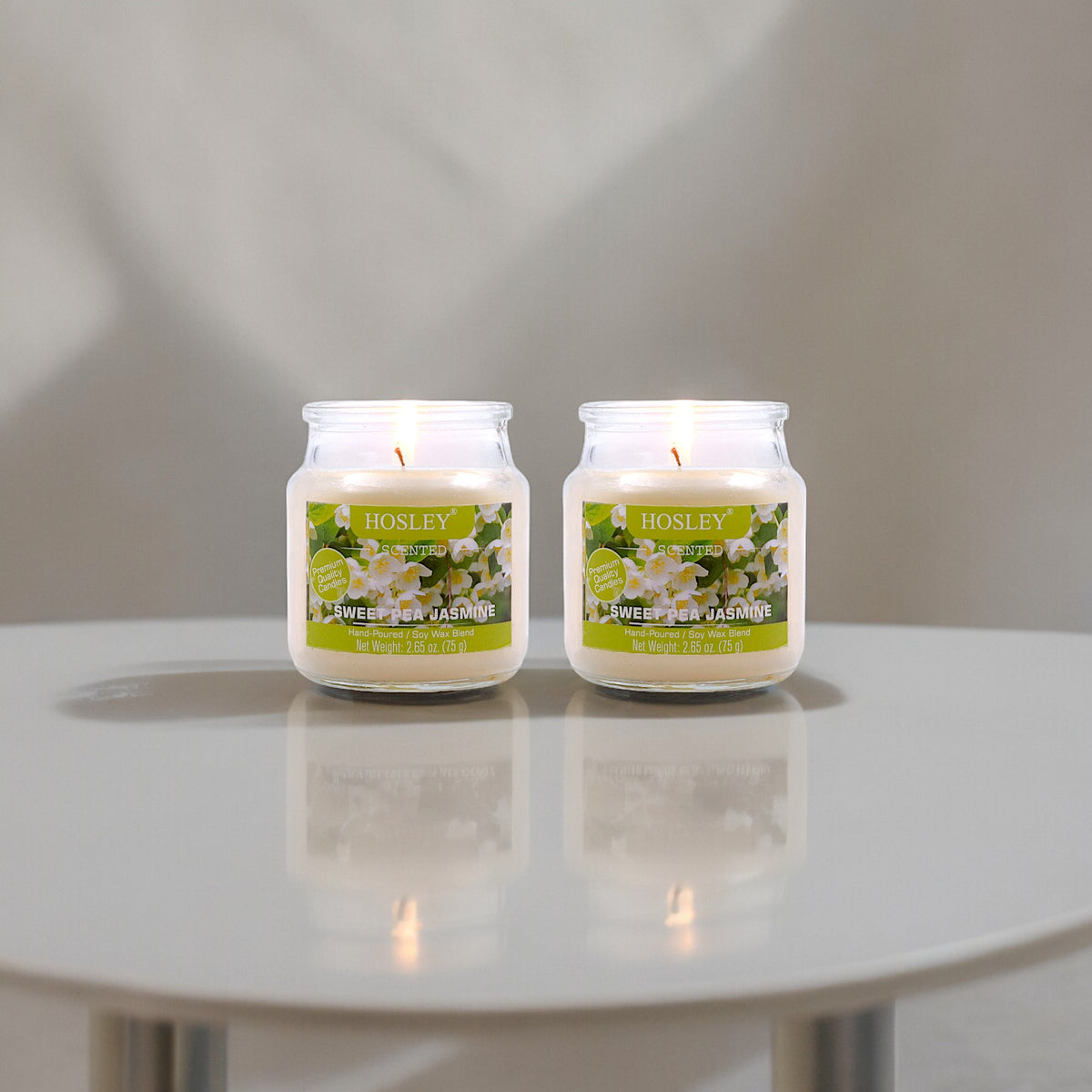 Hosley Set of 2 Sweet Pea Jasmine 2.65 Oz (75g)