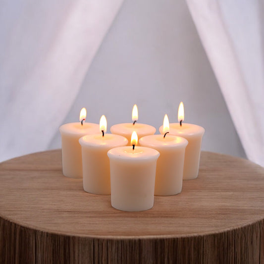 Set of 6 Hosley® 15 Hours Burn Time Each Unscented Votive Candles